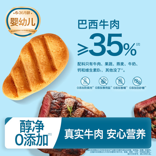 He Yang Yang Infant Beef Duo Duo Baby Rong Rong Bean Snacks for 6 months and above