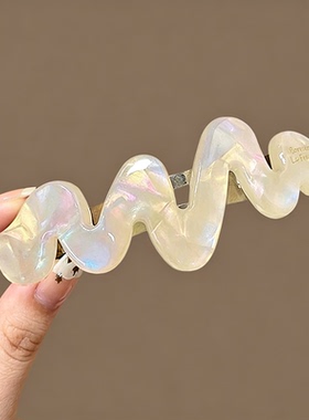 韩系短发半扎发神器弹簧夹高级感