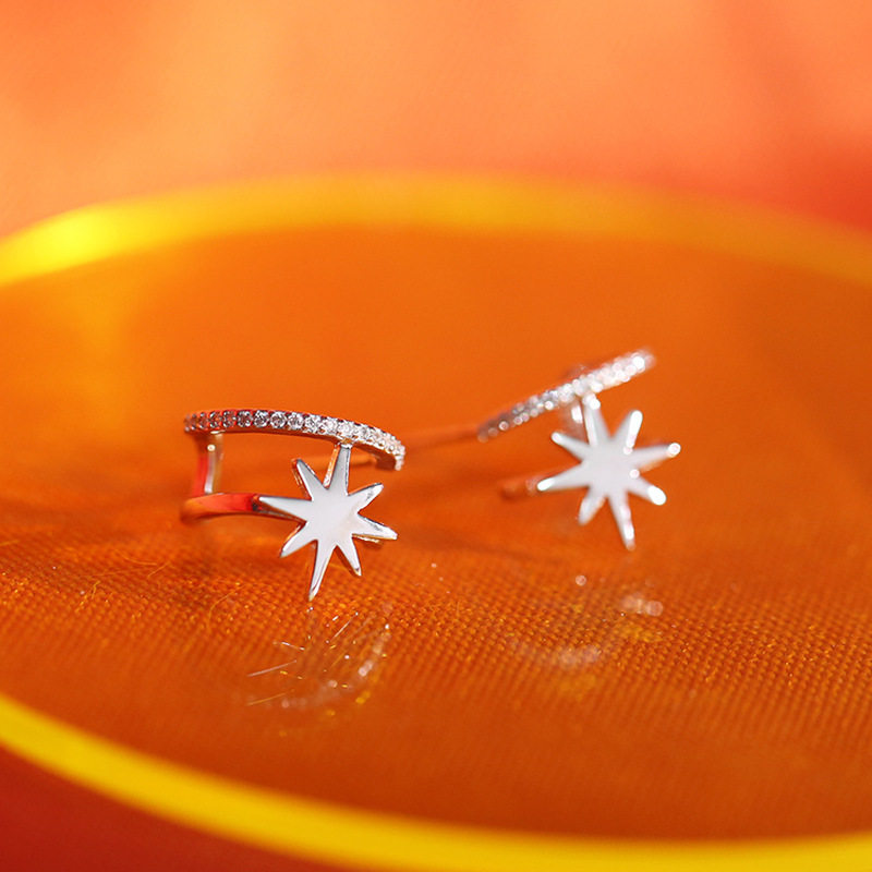 可盐可甜bling闪钻璀璨纯银女耳钉 洛萨饰品耳钉