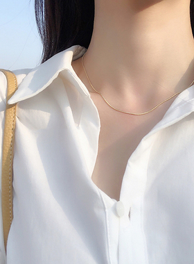 极细素养链蛇骨项链i简约