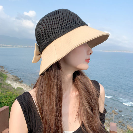 Women's Korean style trendy and versatile UV woven sun hat
