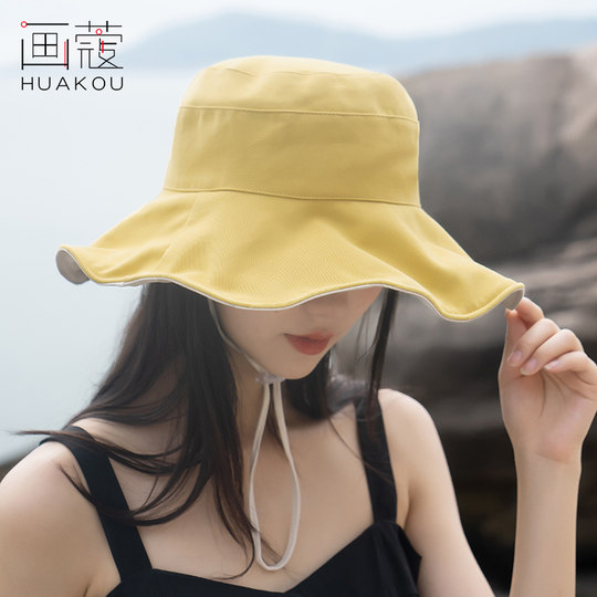 Women's fisherman hat sun protection large brim