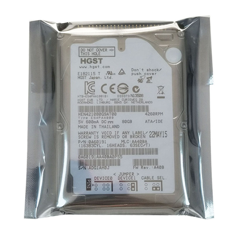 2.5寸并口IDE日立80G笔记本军工车载宽温硬盘HEN421080G9AT00 - 图3