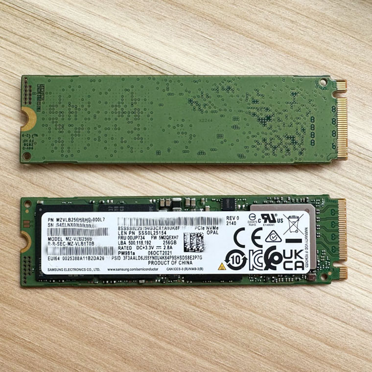 三星PM981a 256G固态硬盘笔记本SSD台式机电脑PCIe NVMe M.2 2280 - 图1