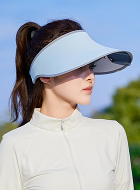 储忆空顶女遮阳帽户外骑车太阳帽