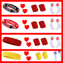 Childrens basketball clothes pure cotton sports wrists letters headscarves wearing long socks 61 61 Performance Performances Headwear