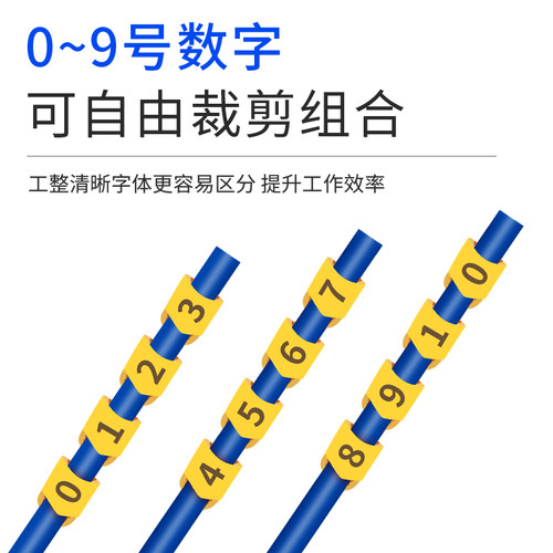 梅花数字线号管电线网线号码管记号管套线管标识管数字0-9字母A-Z - 图1