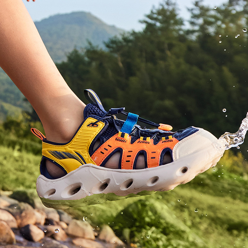 李宁正品新款男大童透气舒适干爽轻质网布运动休闲凉鞋YKUU030,淘宝优惠券,粉丝福利购,淘宝优惠卷