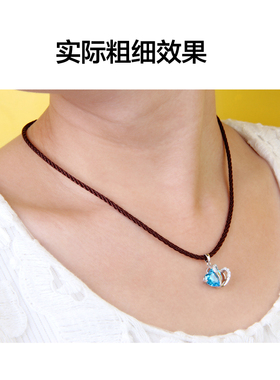 黑绳黑色项链绳子手工蜜蜡高档