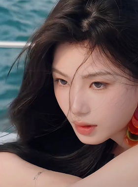 周芯竹同款彩色贝壳流苏耳环项链