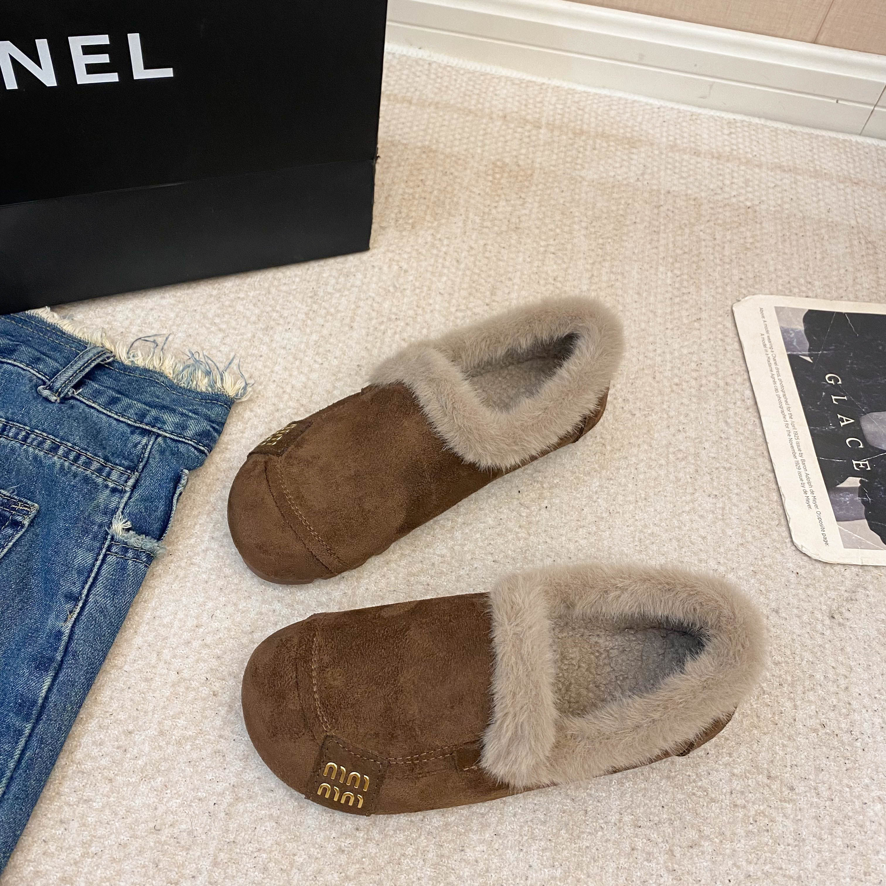 2025年冬季新款棉鞋女软底软面加绒保暖雪地妈妈鞋一脚蹬舒适布鞋,淘宝优惠券,粉丝福利购,淘宝优惠卷