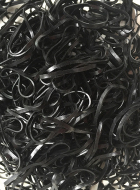 高弹力小黑皮筋不易断一次性橡皮筋皮套扎头发圈头绳盘头编发发圈