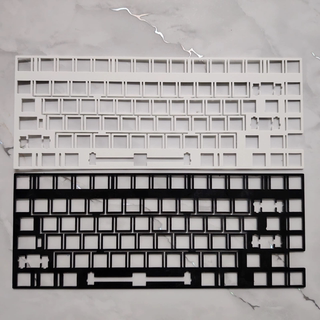 Pmo wave75 keyboard positioning plate pc pom pp fr4 carbon fiber aluminum alloy anode silver brass