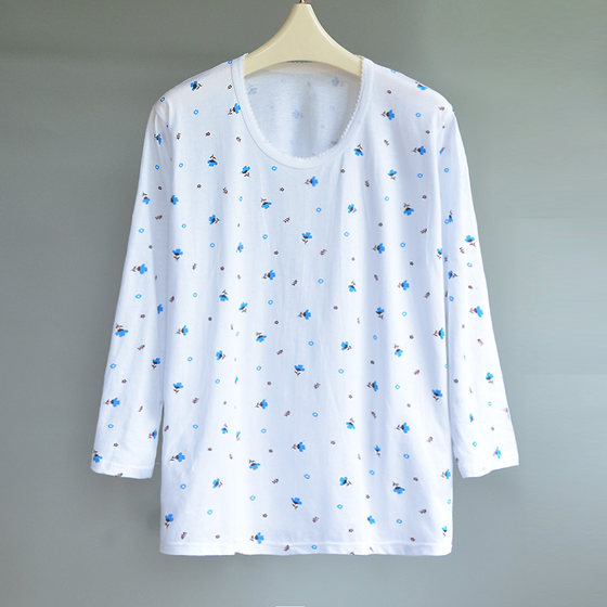 Pure cotton long sleeve pajama top thin cotton