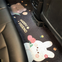 Car footbed Cartoon silk ring footbed Cute Bear Rabbit Footbed Mesh Red Car Footbed for anti-dust and abrasion resistant footbed sheet