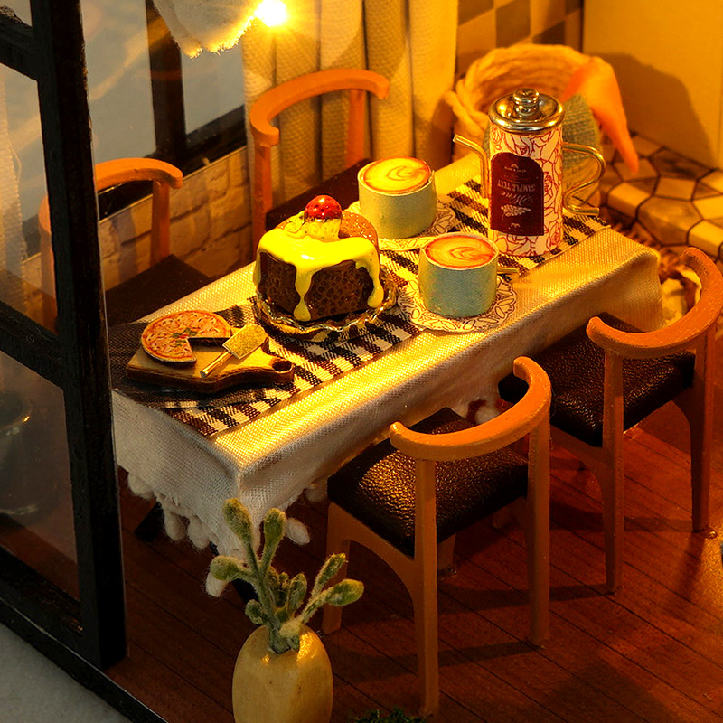 diy手工小屋阁楼迷你小房子玩具屋拼装微缩建筑模型生日礼物女生