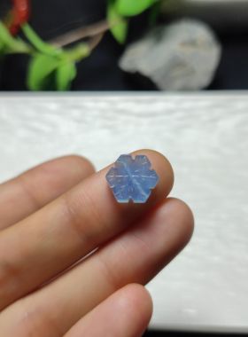 天然海蓝宝雕刻貔貅DIY手链配饰