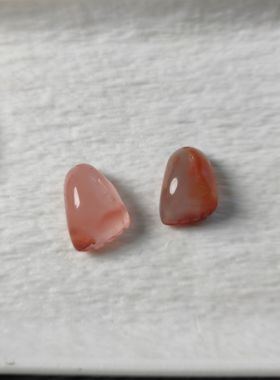 天然冰飘南红雕刻件鱼树叶小滴溜DIY配件