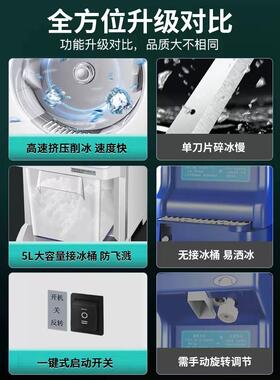 维思美商用碎冰机日料店海鲜店摆盘沙冰机绵绵雪花冰机