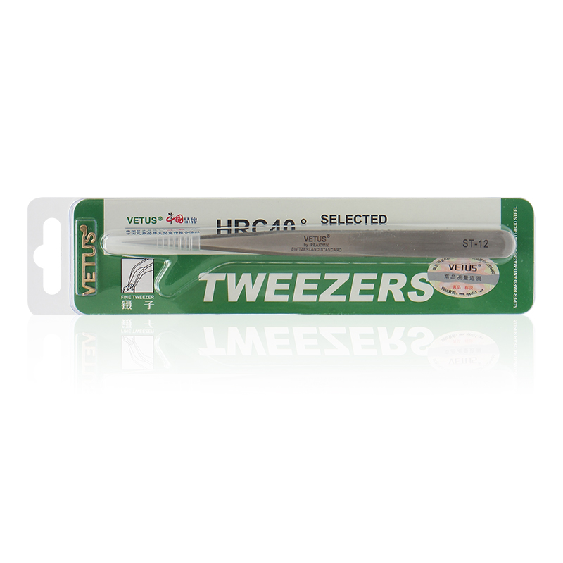 嫁接睫毛镊子美睫师专用高精密夹子睫毛镊弯头直头开花镊子-图3