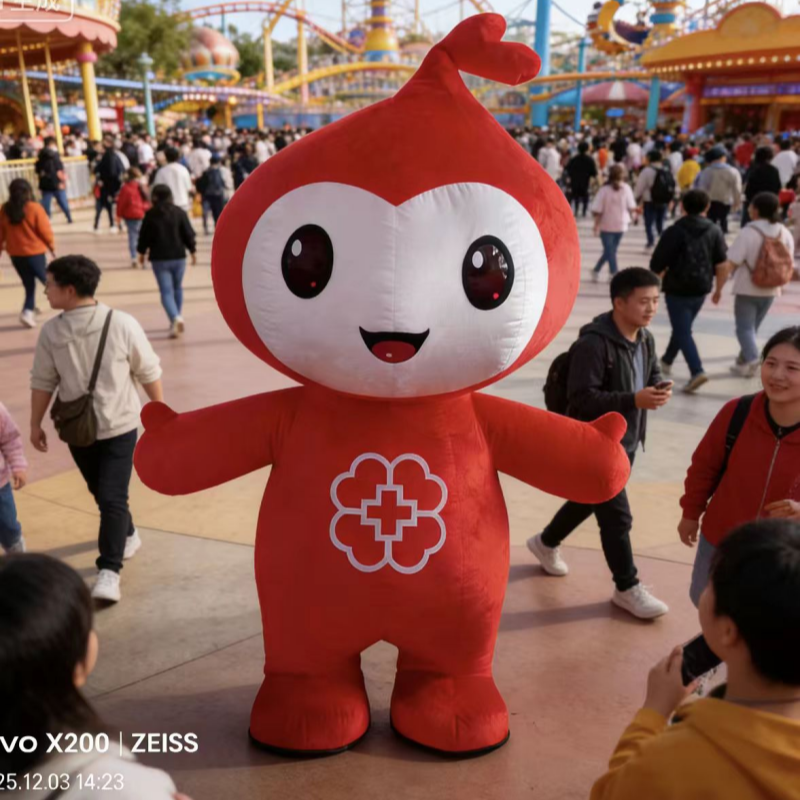 红十字卡通人偶服装充气玩偶服cos行走装扮成人活动演出道具 - 图1