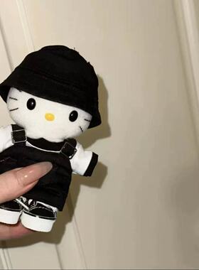 日本SELUMB超酷的黑色渔夫帽Kitty玩偶包包挂件潮流女孩KT钥匙扣