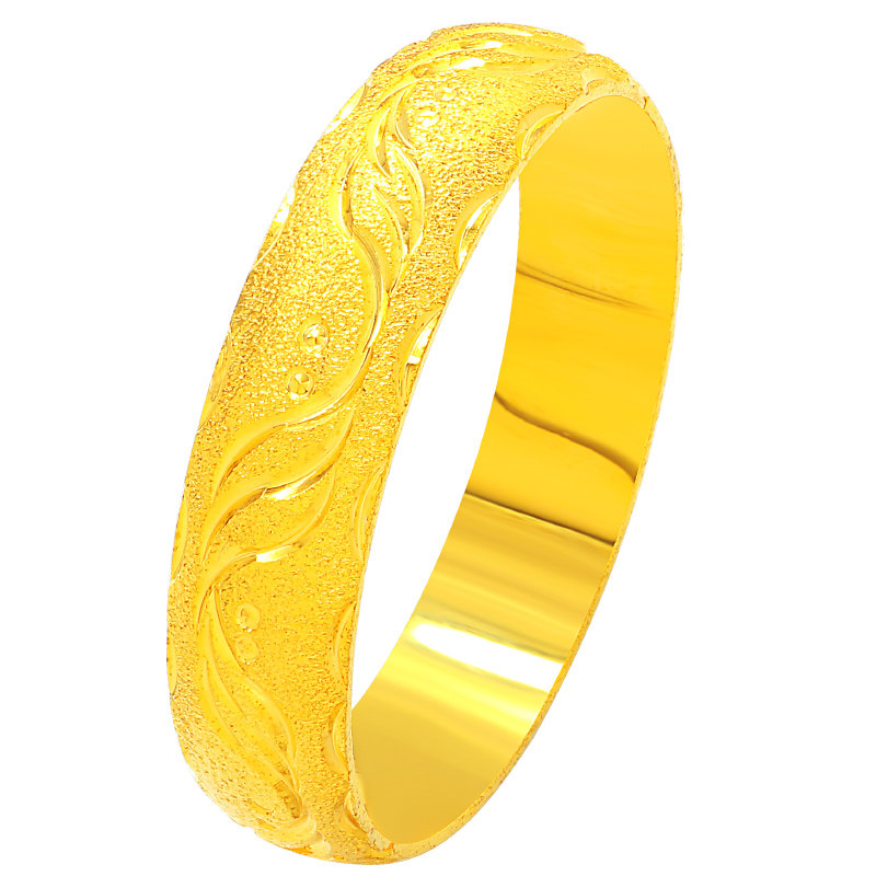 创缘镀黄金手镯粗大号镀金手环卡扣 创缘饰品手镯