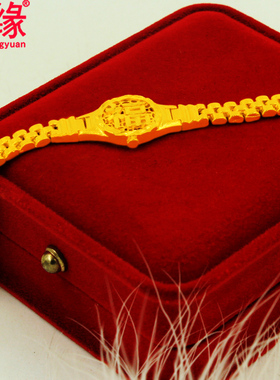 创缘镀黄金手链男女生手表链首饰