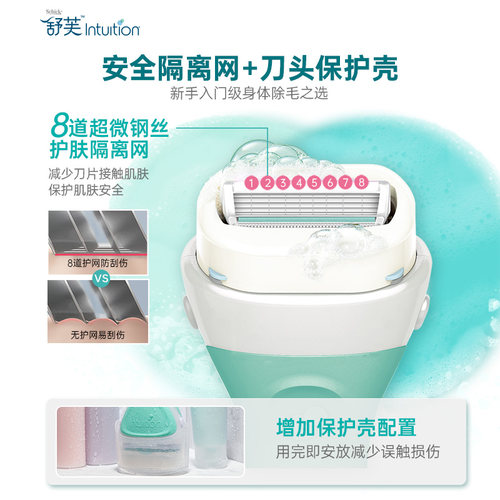 【秒杀】舒适舒芙剃毛刀intuition刀头大皂头脱毛除毛刀囤货装 - 图2