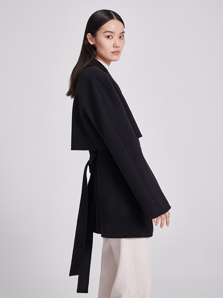 c+impress西嘉可拆卸长袖羊毛大衣 西嘉毛呢外套