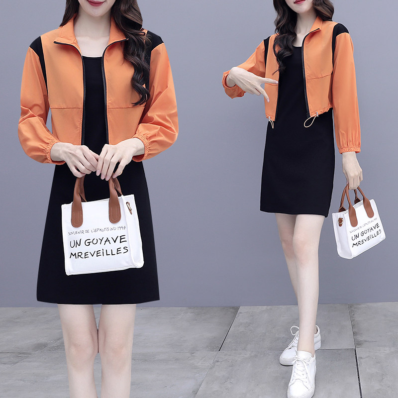 早秋小外套吊带套装秋装新款连衣裙 以魅连衣裙