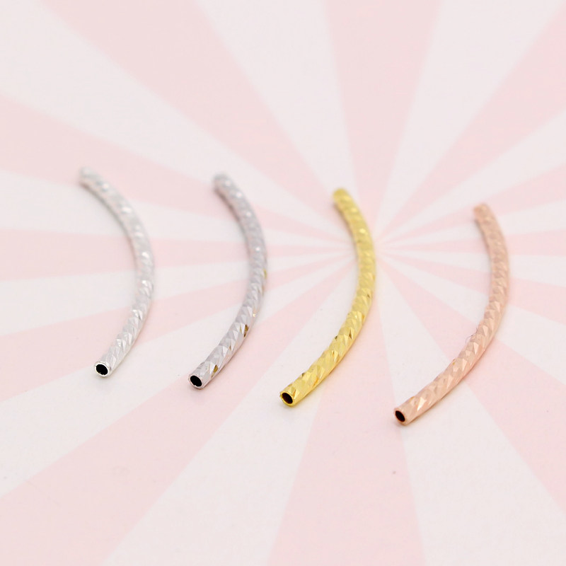 车花弯管银管子S925纯银DIY手工串珠配饰满天星扭纹闪管空心小管,淘宝优惠券,粉丝福利购,淘宝优惠卷