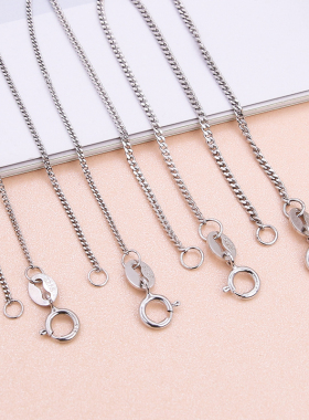 925银项链男女纯细款马鞭夏季