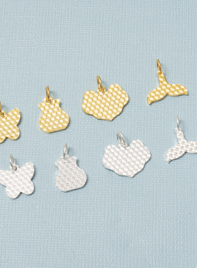 S925纯银波光粼粼5D蝴蝶吊坠