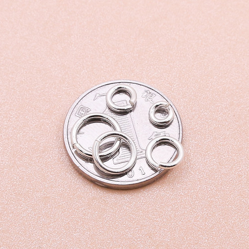 S925纯银开口圈活口小银环DIY手工链接配件手脚项链开口环小圆圈 - 图2