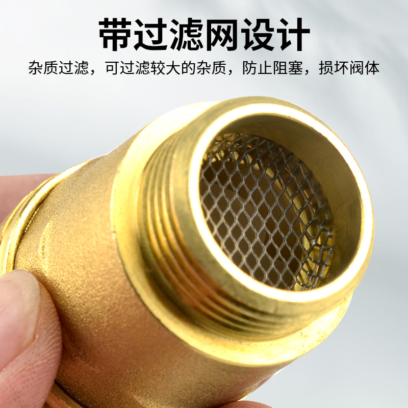 黄铜自动排气阀门放风阀暖气阀6分1寸自来水管道平口连体排气阀 - 图2