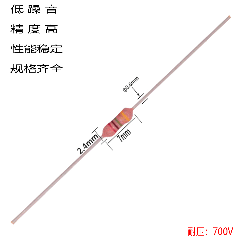 RI40金属1/4W色环玻璃釉200M5M1M100M30M10K82K500兆欧高压电阻包 - 图2