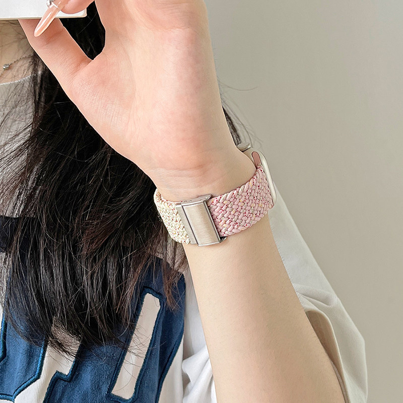 适用华为fit3表带新款Fit5/4尼龙编织watchfit2智能运动手表fit1夏天可爱女生new二三代透气男硅胶保护壳配件