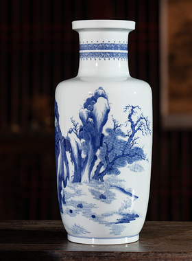 宁封窑陶瓷中式摆件手绘