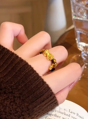 小红书爆款貔貅虎眼石女士戒指