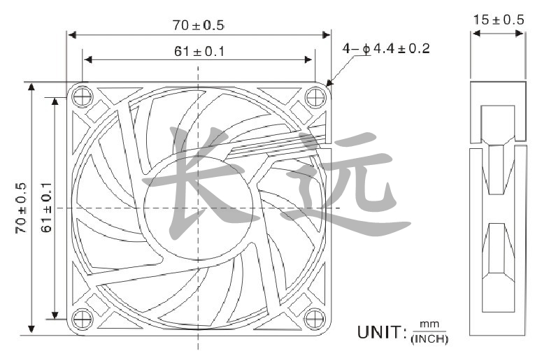 原装全新 ICFAN游戏机风扇 F7015BQ-07DAV 7V 7x7x1.5CM-图2