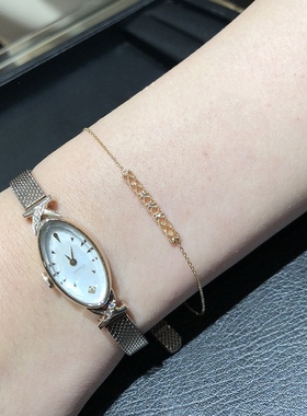 Ordi复古手链幸福圈圈横条凯尔特结镂空手链可滑动调节手链