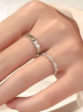 DR方糖蝴蝶结情侣戒指