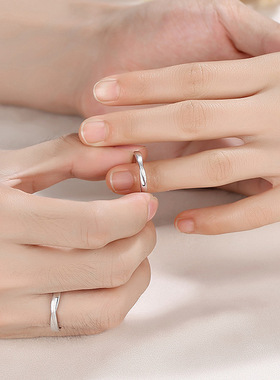 DR缠绵的爱情侣戒指S925纯银