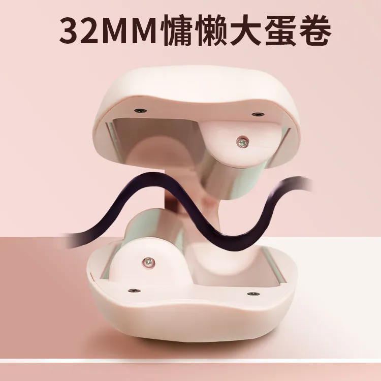跨境猫爪卷发棒大波浪水波纹夹板器负离子法式羊毛大卷32mm蛋卷棒 - 图0