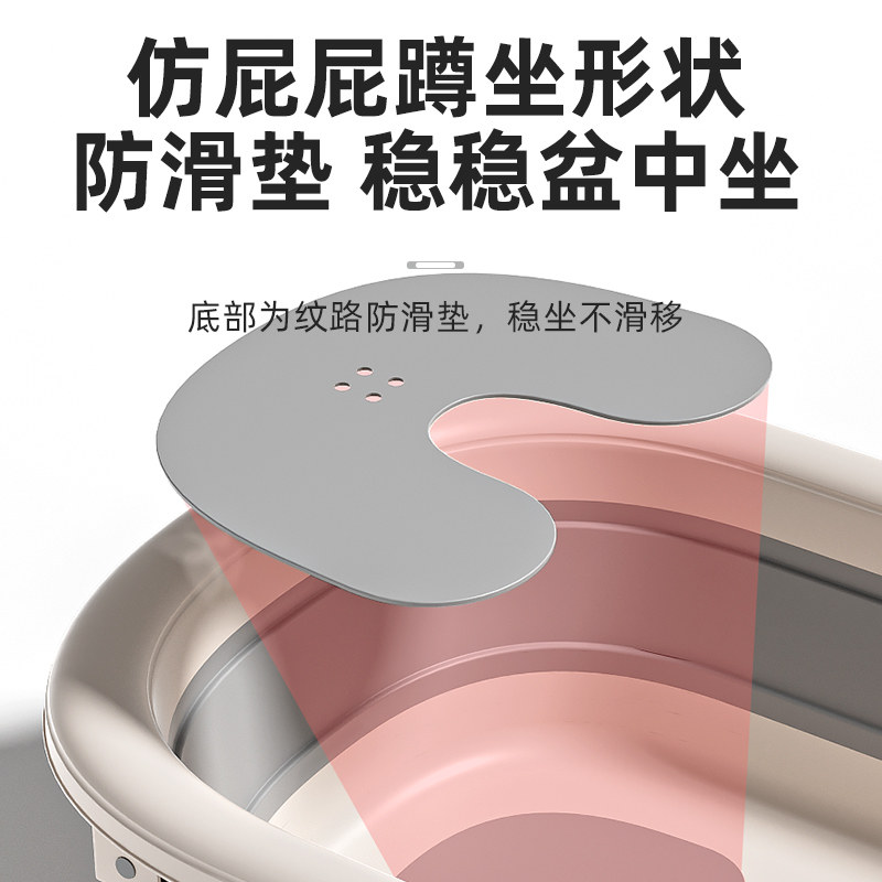婴儿洗澡盆浴盆宝宝可折叠幼儿坐躺大号浴桶家用小孩新生儿童用品,淘宝优惠券,粉丝福利购,淘宝优惠卷