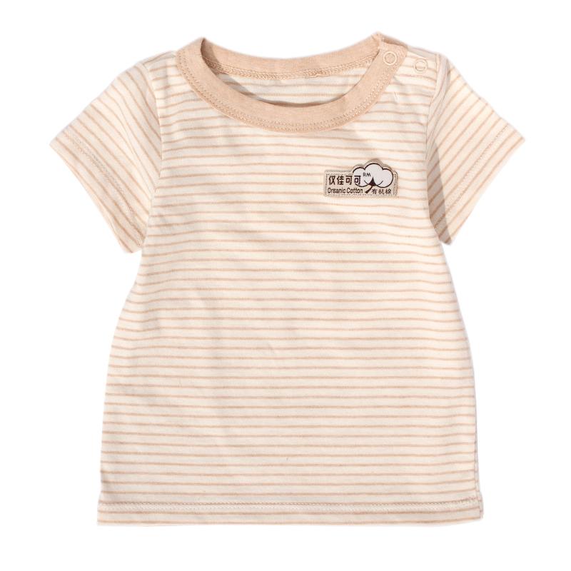天然彩棉婴儿短袖T恤宝宝薄款夏装纯棉男童女童衣服儿童夏季新款
