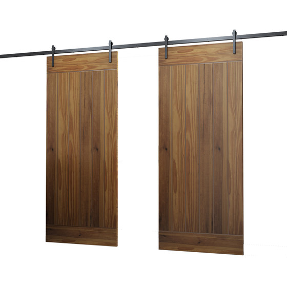 Toilet bedroom kitchen sliding track solid wood door