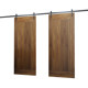 Toilet bedroom kitchen sliding track solid wood door