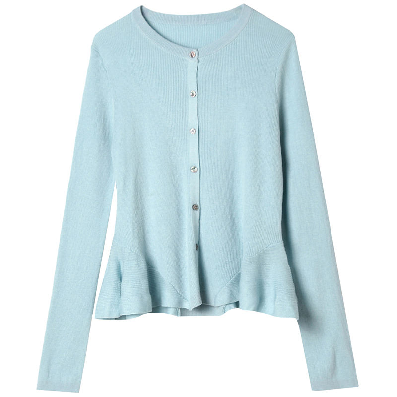 2025年冬Outlets正品 高端GMS系列 含羊毛纯色上衣舒适开衫毛衣女 - 图3